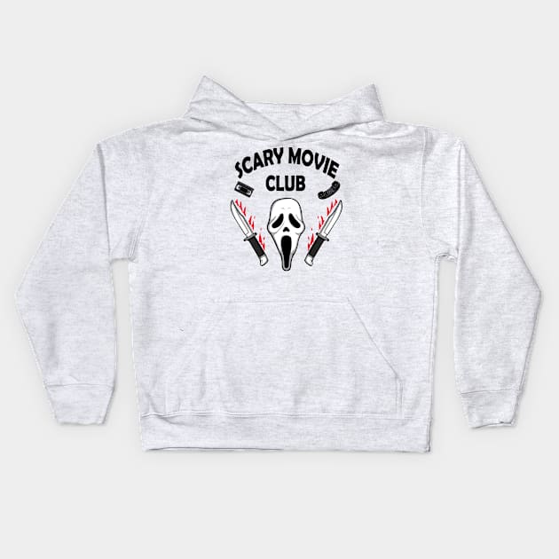 Scary movie club Kids Hoodie by Melonseta